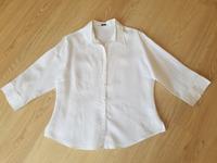 Montego Leinenbluse Bluse Leinen weiß Stickerei beige 3/4 Arm  42 Niedersachsen - Lilienthal Vorschau