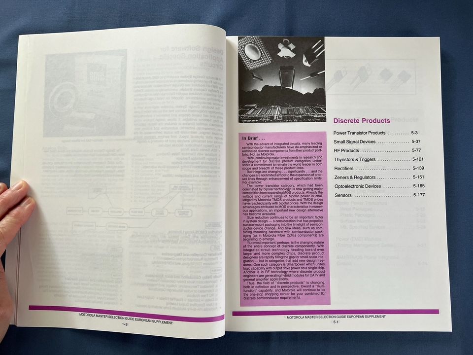 Heft Motorola Semiconductor 1989 Master Selection Guide in Bremen