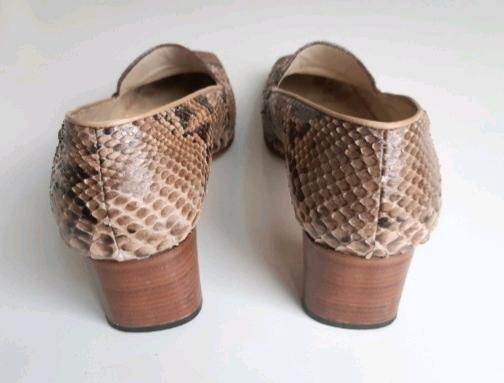 Gero Mure Pumps, Trotteur, Loafer, Kitten Heel, Python, Schlange in Mölln