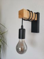 2 Stück Wandlampe mit Holzbalken Retro & Led Leuchmittel Bayern - Nittendorf  Vorschau