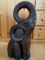 MERCANT Elefant ~ Keramik braun - Holzoptik ~ 47 cm hoch Hessen - Usingen Vorschau