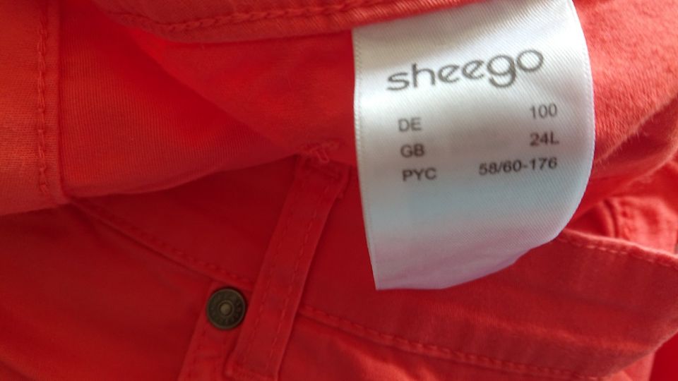 Hose Sommerhose Gr.50(100) lang! von Sheego in koralle NEU! in Schwerin