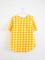COS Sommer Top Bluse kariert gelb weiß seersucker 34 XS Pankow - Prenzlauer Berg Vorschau