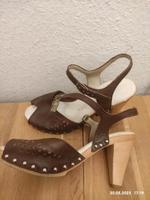 Retro Vintage DDR braune Salamander Holzsandalen Gr. 39 Leipzig - Paunsdorf Vorschau