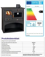 Küchenofen Holzherd Prity 1P34 Rauchrohr rechts – 10kW Sachsen - Bernsdorf Vorschau