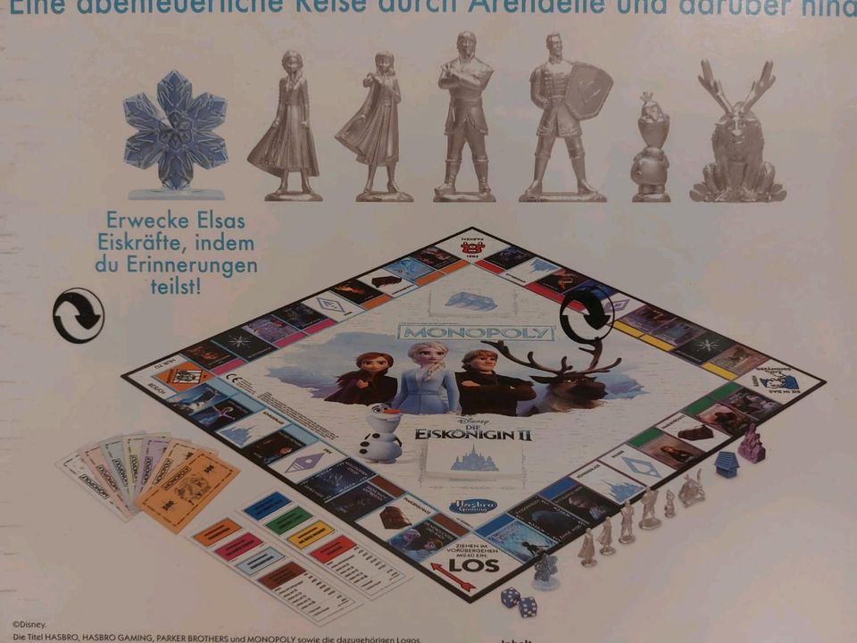 Disney Die Eiskönigin 2 Frozen Monopoly Spiel Brettspiel Hasbro in Christiansholm