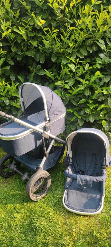 Moon nouva Kinderwagen Babywanne+Sportaufsatz Buggy Jeans blau in Hamburg