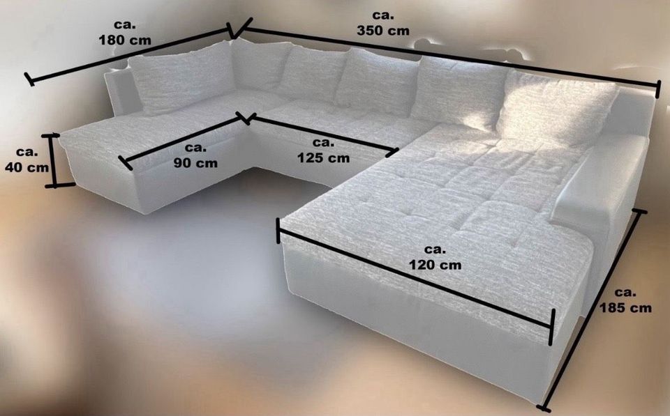 Wohnlandschaft / Sofa / Couch / U-Form in Westheim