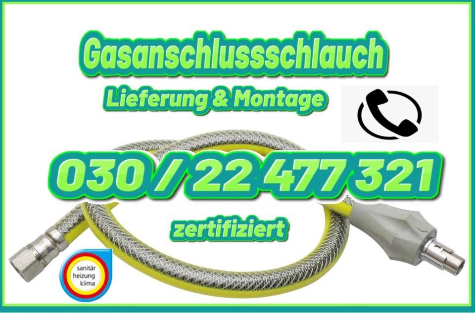 Allgasschlauch ✔️ Gas Schlauch ☎ 030/22 477 321 ✔️1m, 1,5m, 2m in Berlin