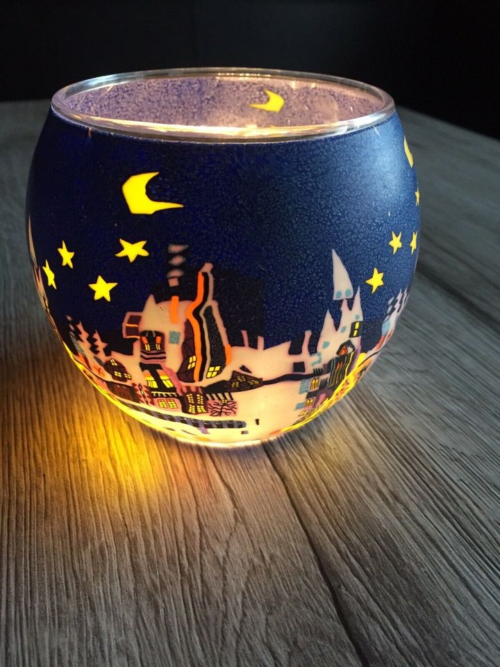 Leuchtglas Teelicht Kerzenglas bunt Geschenkartikel Leuchtgläser in Weitramsdorf
