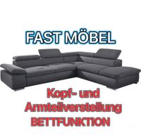 NEU! Ecksofa Alcudia dark grau ! Bett ! NUBUCK Kopfverstellung Nordrhein-Westfalen - Löhne Vorschau