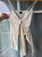 Tie singlet Top Sommertop mit Knoten Gina tricot S Beige Bayern - Reichertshofen Vorschau