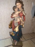 Heiligenfigur Maria Madonna mit Kind 78 cm geschnitzt Holz Jesus Bayern - Kaufering Vorschau