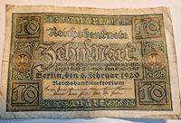 10 Mark Reichsbanknote vom 6. Februar 1920 Sachsen - Annaberg-Buchholz Vorschau