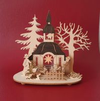 Teelichthalter, Kirche, Holzkunst, Erzgebirge, Weihnachten Nordrhein-Westfalen - Tönisvorst Vorschau
