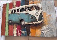 T1 VW Bus Metallbild Wandbild Bild 3D Bulli Oldtimer 120x80 Nordrhein-Westfalen - Korschenbroich Vorschau