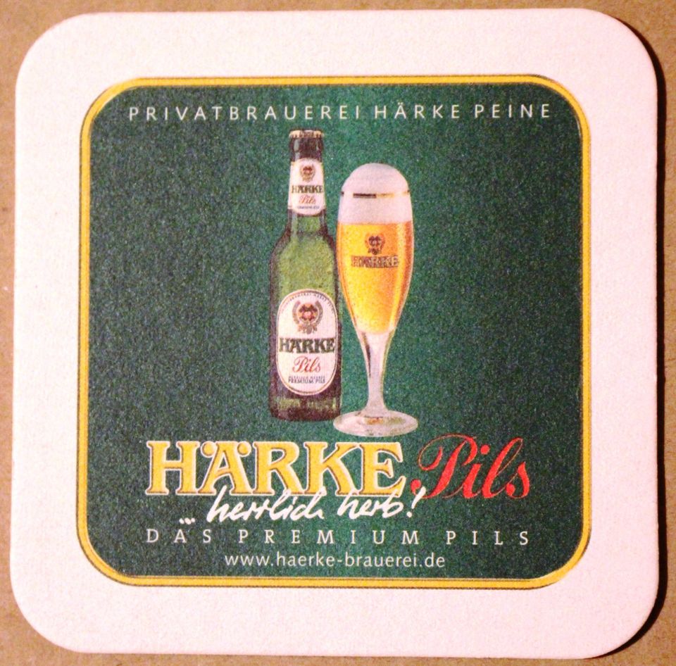 4 Bierdeckel Härke Pils - Postkartenserie - in Edemissen