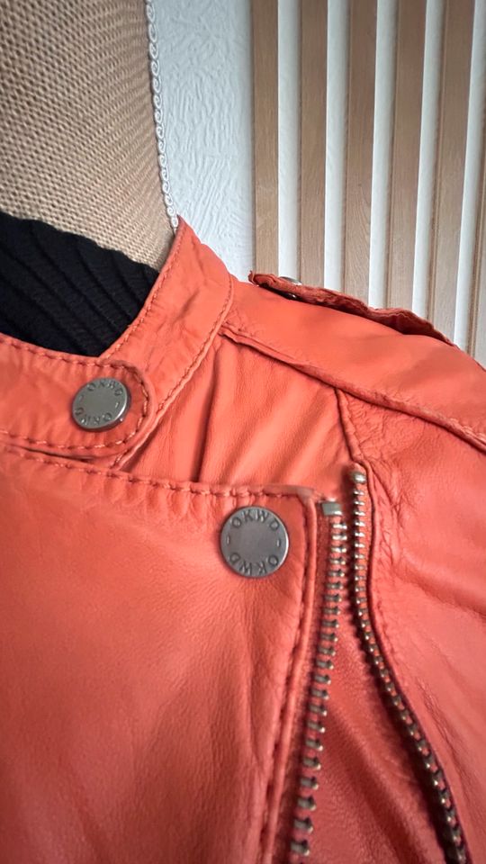 Damen Lederjacke OAKWOOD / orange in Löhne