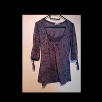 Shirt Blusenshirt bluse spitzeneinsatz kordeln Muster 34 36 XS S Sachsen - Mülsen Vorschau