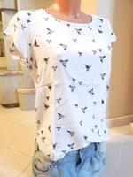 ★ VERO MODA ★ Oversize Shirt S 36 weiß Vögel Niedersachsen - Adendorf Vorschau