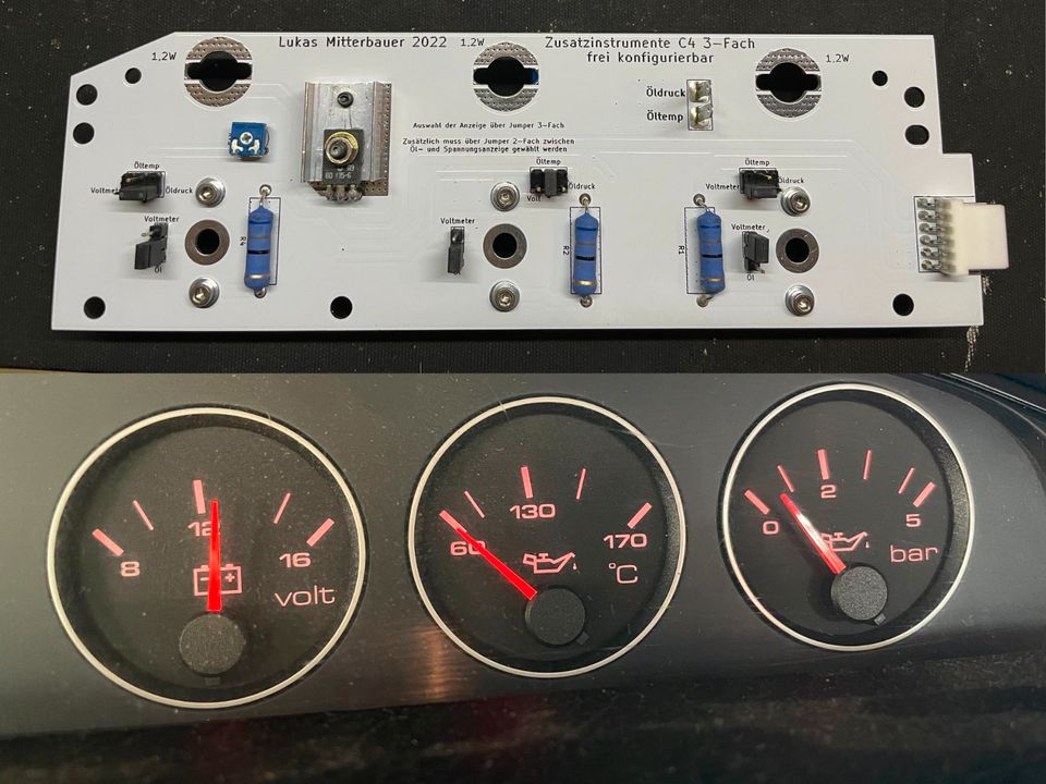 Platine für 3 Zusatzinstrumente Audi 100 A6 C4 in Ehekirchen