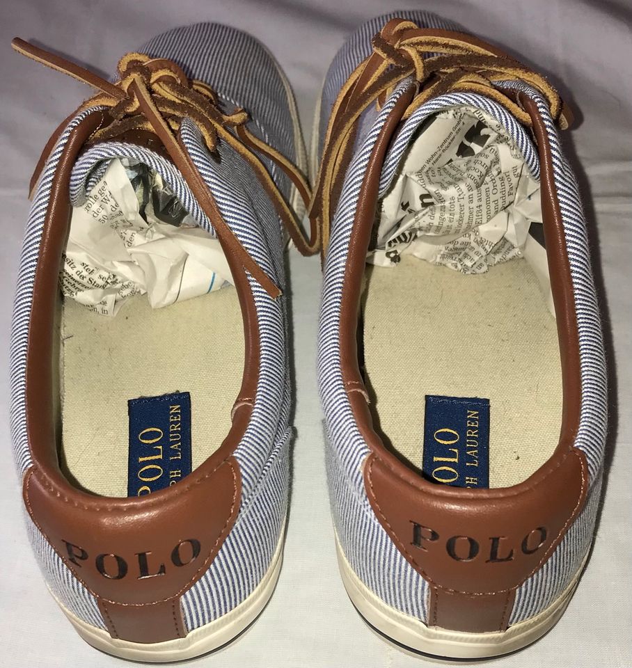 Polo Ralph Lauren blau weiße Herren Sneaker Gr. 44 in Gütersloh