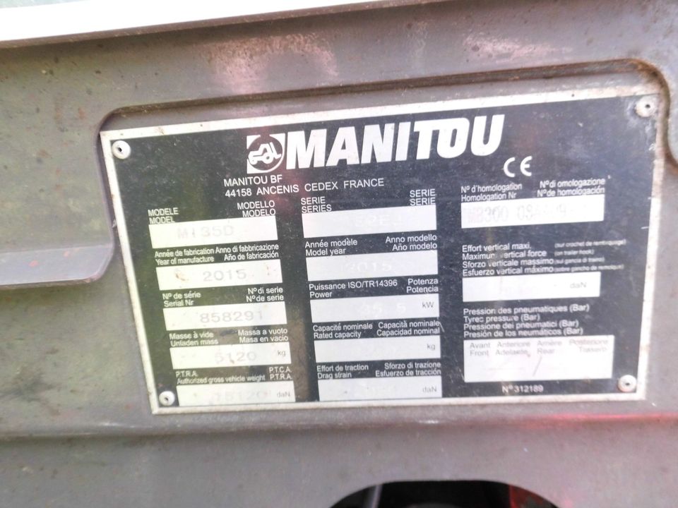 Manitou MI 35 D Stapler Triplex Mast mit Freihub in Nottuln