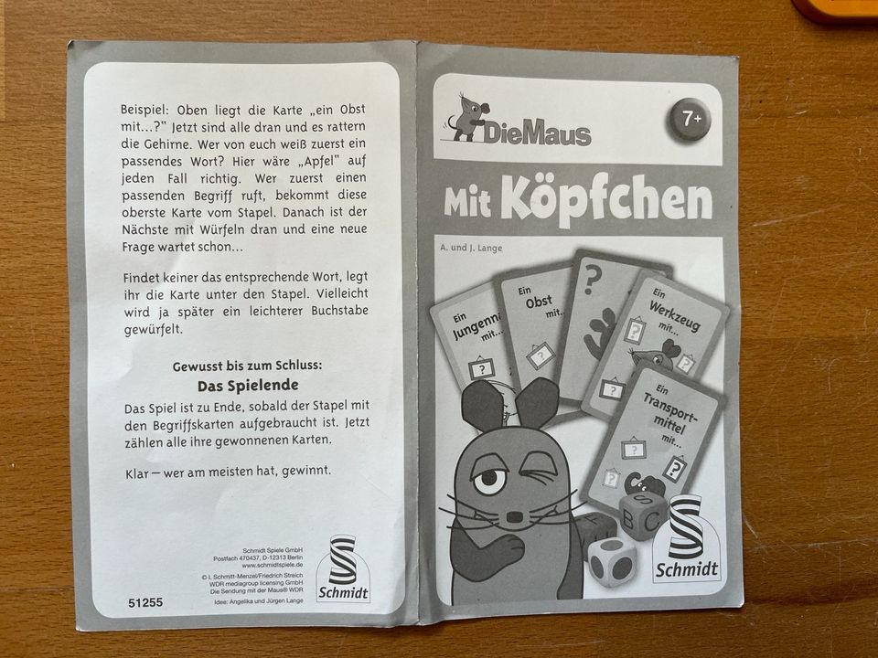 Spiel „Mit Köpfchen“ Die Maus von Schmidt -Spiele in Jettingen-Scheppach