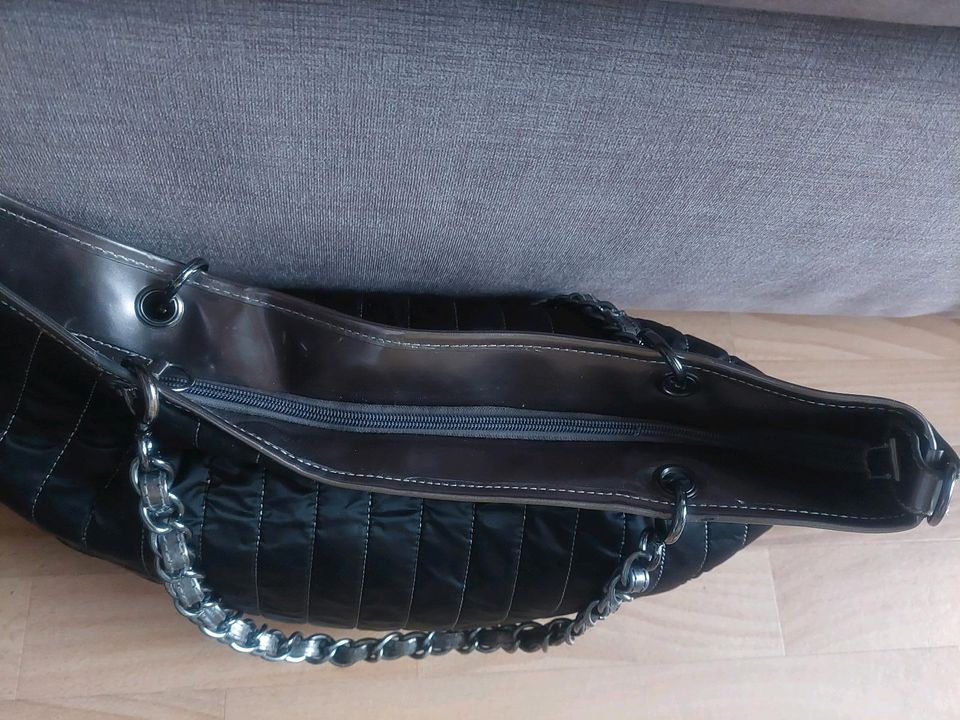 Tasche Handtasche schwarz silber in Plauen