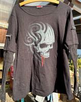Spiral Shirt mit Totenkopf u Netzärmel Gr 2XL Hessen - Hohenahr Vorschau