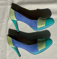 Pumps High Heels Halbschuhe Gr. 5,5 blau/grün Strass Firma Högl Bayern - Hersbruck Vorschau