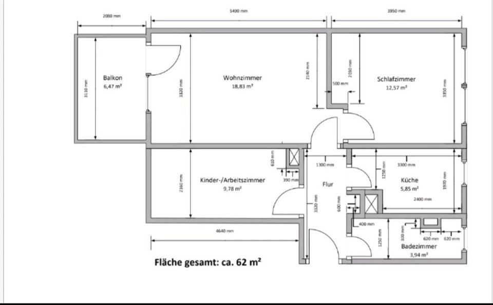 Charmante 3-Zimmer-Erdgeschosswohnung mit großem Balkon in Torgau