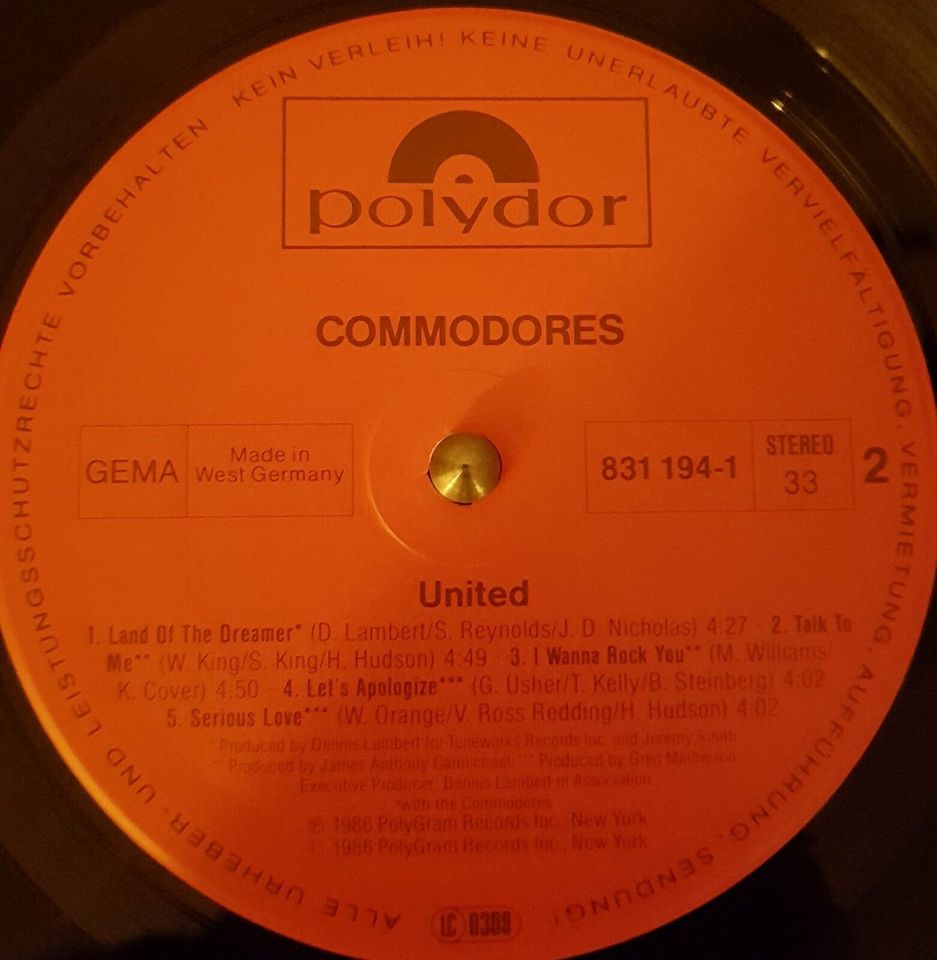 The Commodores / 2 x Vinyl - Nightshift und United-bitte lesen in Hamburg