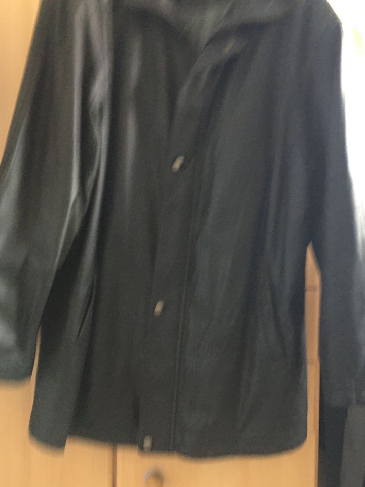 Herren Vintage Mantel Longjacke Leder Pino Faraco schwarz Gr. 54 in Dorsten