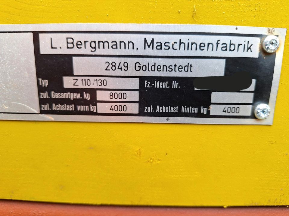 Bergmann 8to Kipper ABE in Wagenfeld