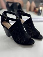 Elegante JUSTFAB Peep-Toe-Sandaletten mit Blockabsatz Koblenz - Niederberg (am Rhein) Vorschau