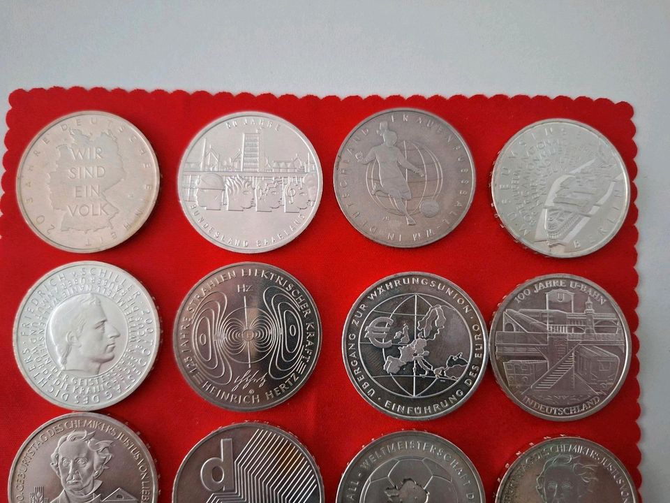 10 Euro EUR Silbermünzen Silber Münzen BRD 15 Stück ab 2002 ST € in Annaberg-Buchholz