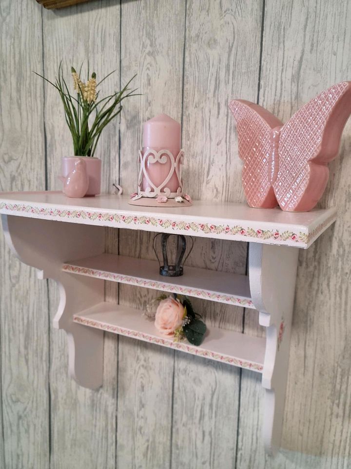 ⚘️⚘️Shabby Chic süßes Küchenregal/ Wandregal rosa ⚘️⚘️ in Herne