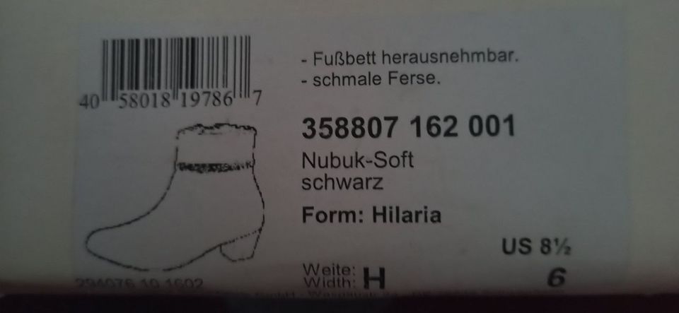 Waldläufer- Stiefelette, schwarz, Gr. 39, Weite H, neu in Duisburg