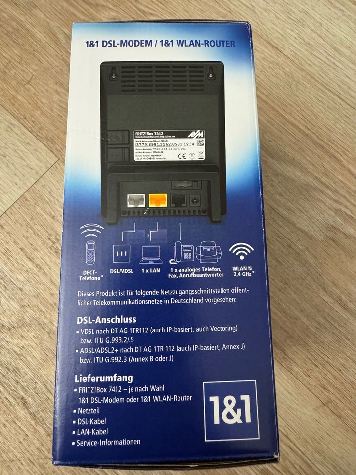 Fritzbox 7412 von 1&1 DSL Modem/WLAN Router NEU in Westerau