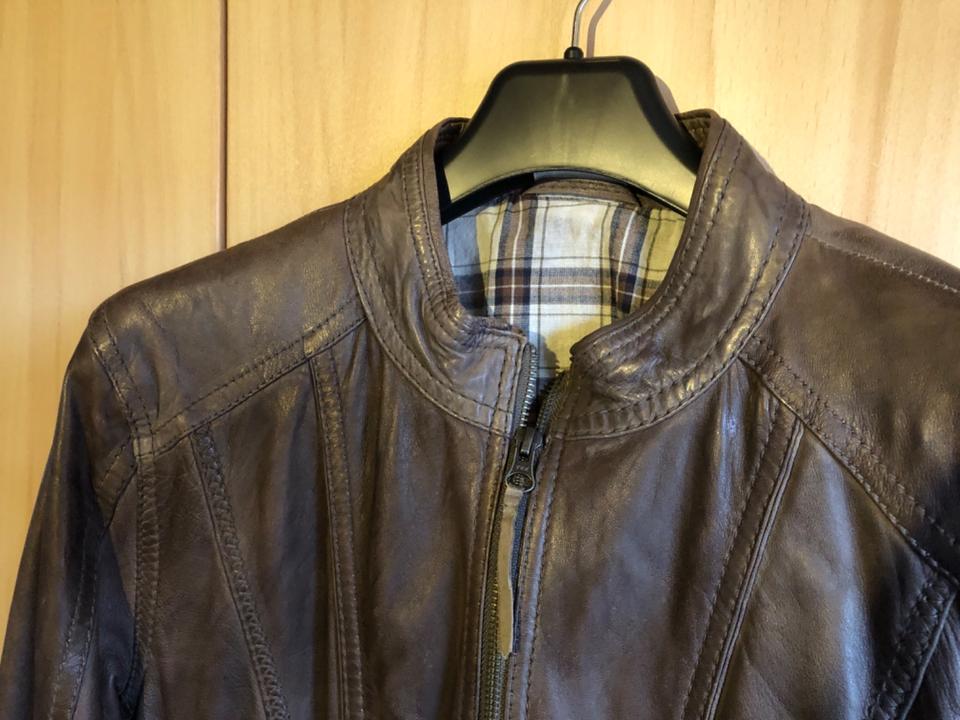 Street One Damen Lederjacke Gr. 42 Braun Cognac, Schafsleder in Naumburg 