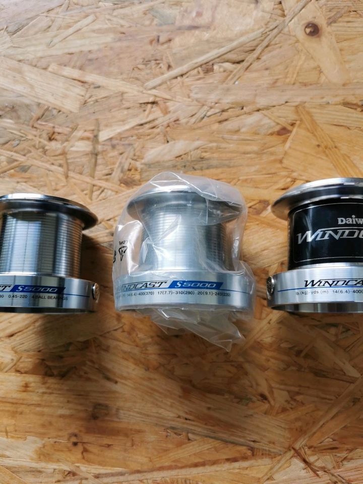 4× Daiwa Windcast S 5000 Ersatzspulen NEUWARE Angeln Carp Fishing in Bad Bentheim