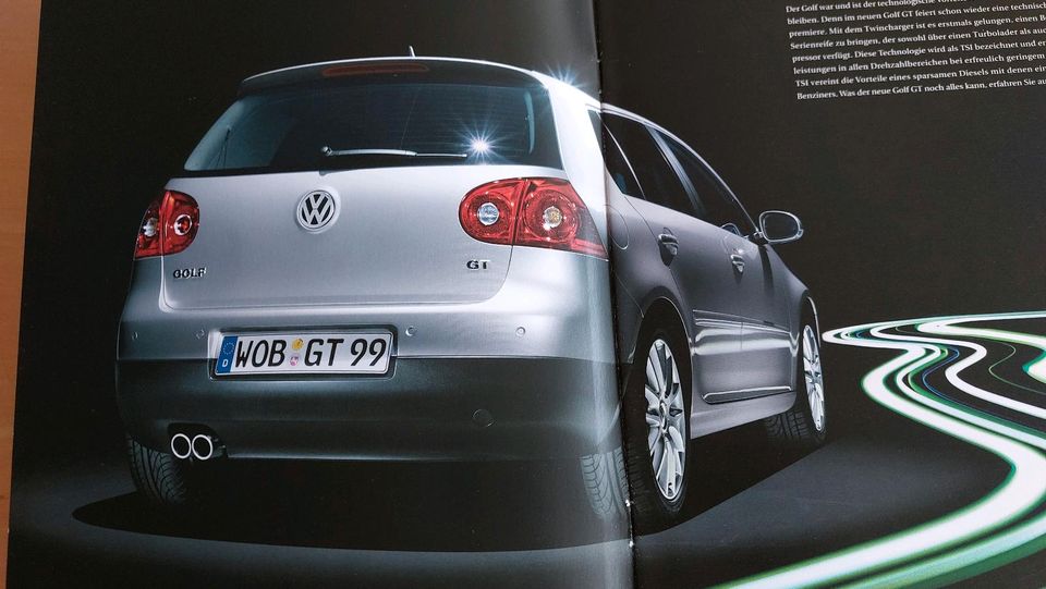 VW Golf V GT mit 170 PS Bj. 2006 Prospekt + Preisliste
