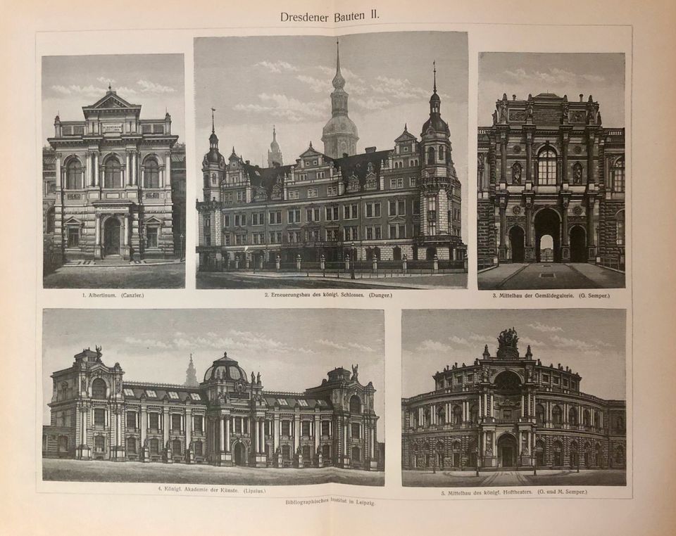 Originale Vintage Bilder Poster Abbildungen Drucke von 1880-1900 in Dresden