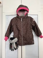 Set: Winterjacke mit Herzen Gr. 122 + Handschuhe gefüttert Thüringen - Erfurt Vorschau