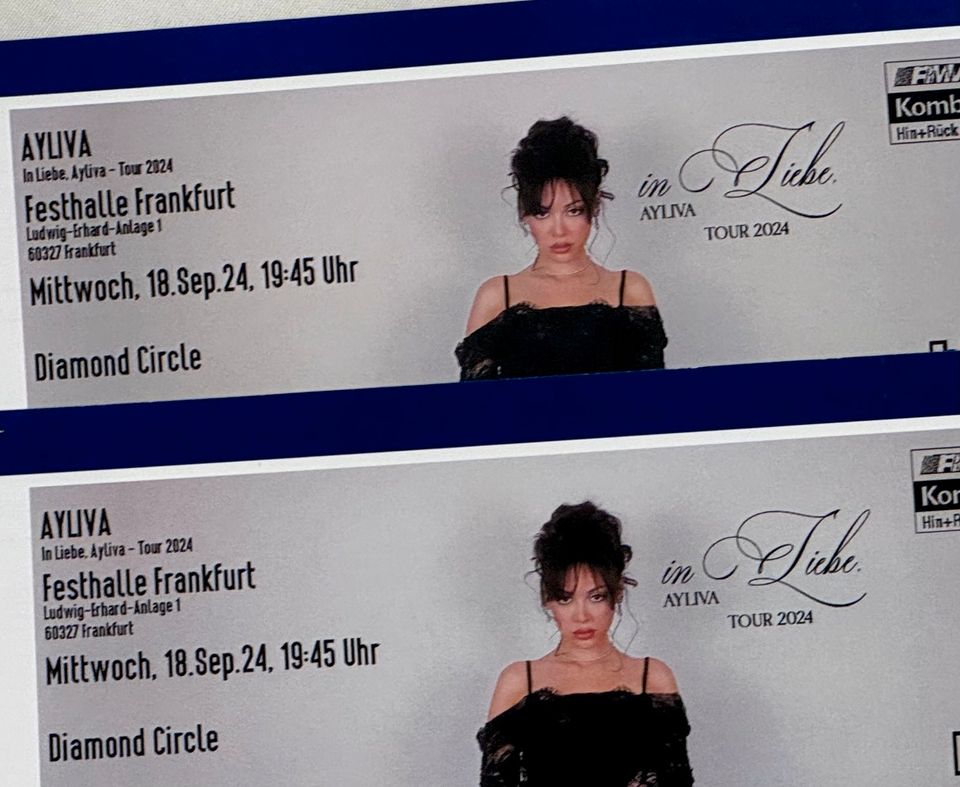 2x Ayliva Frankfurt DIAMOND CIRCLE Karten Tickets 18.9.24 in Bad Nauheim