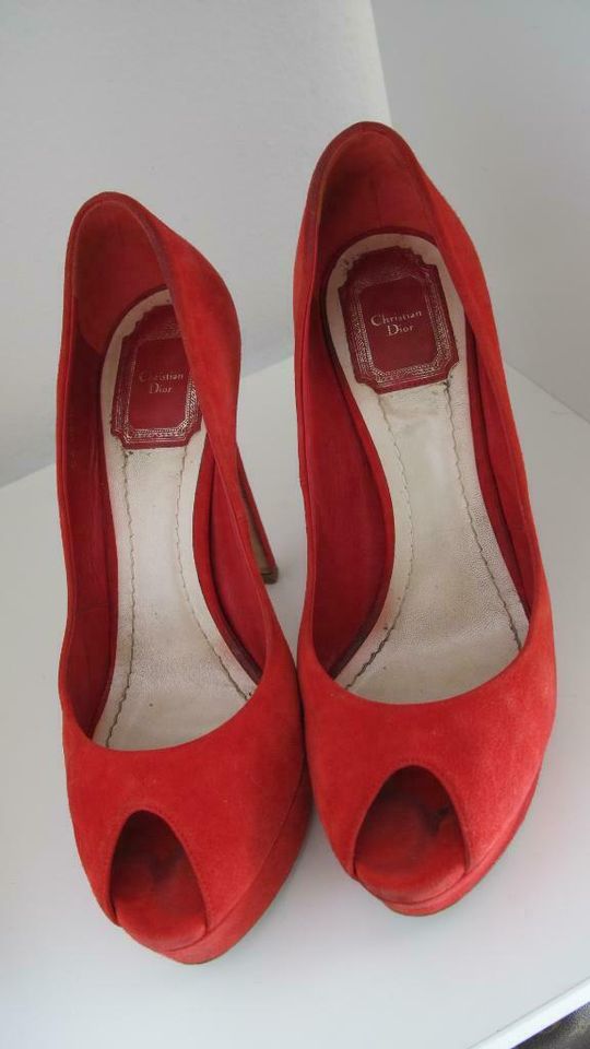 Christian Dior Pumps / Peeptoes Veloursleder Gr. 37 Top NP 690,-€ in Starnberg