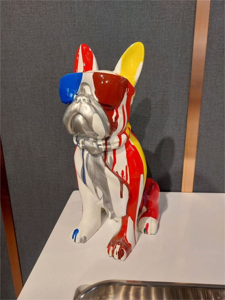 Design Hund Französische Bulldogge Kunstharz Handbemalt in Köln