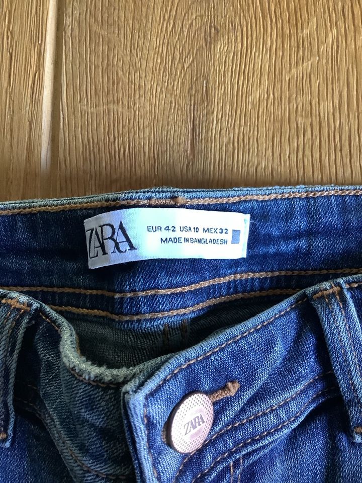 Zara Jeans neu schmale Passform mit Stretch used Look in Tamm