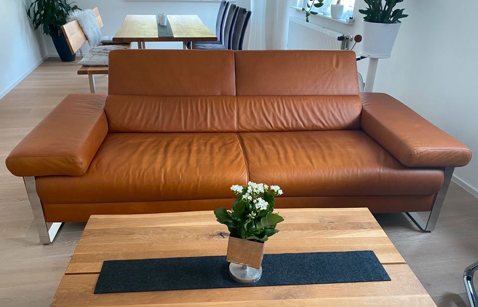 Ledercouch/Ledersofa Cognac in Gaggenau